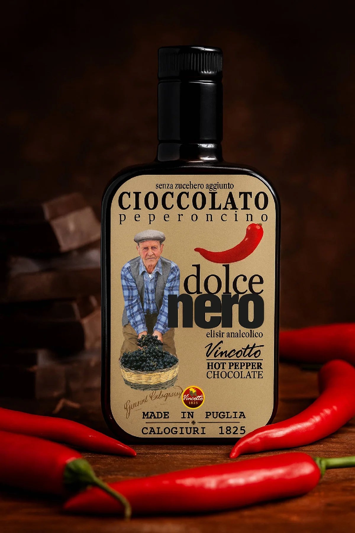 Dolcenero mit Chili - Schokolade mit Chili | 250ml