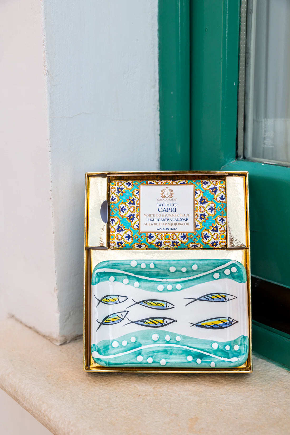 TAKE ME TO CAPRI Gift Set Seife + Portasapone Pesciolini