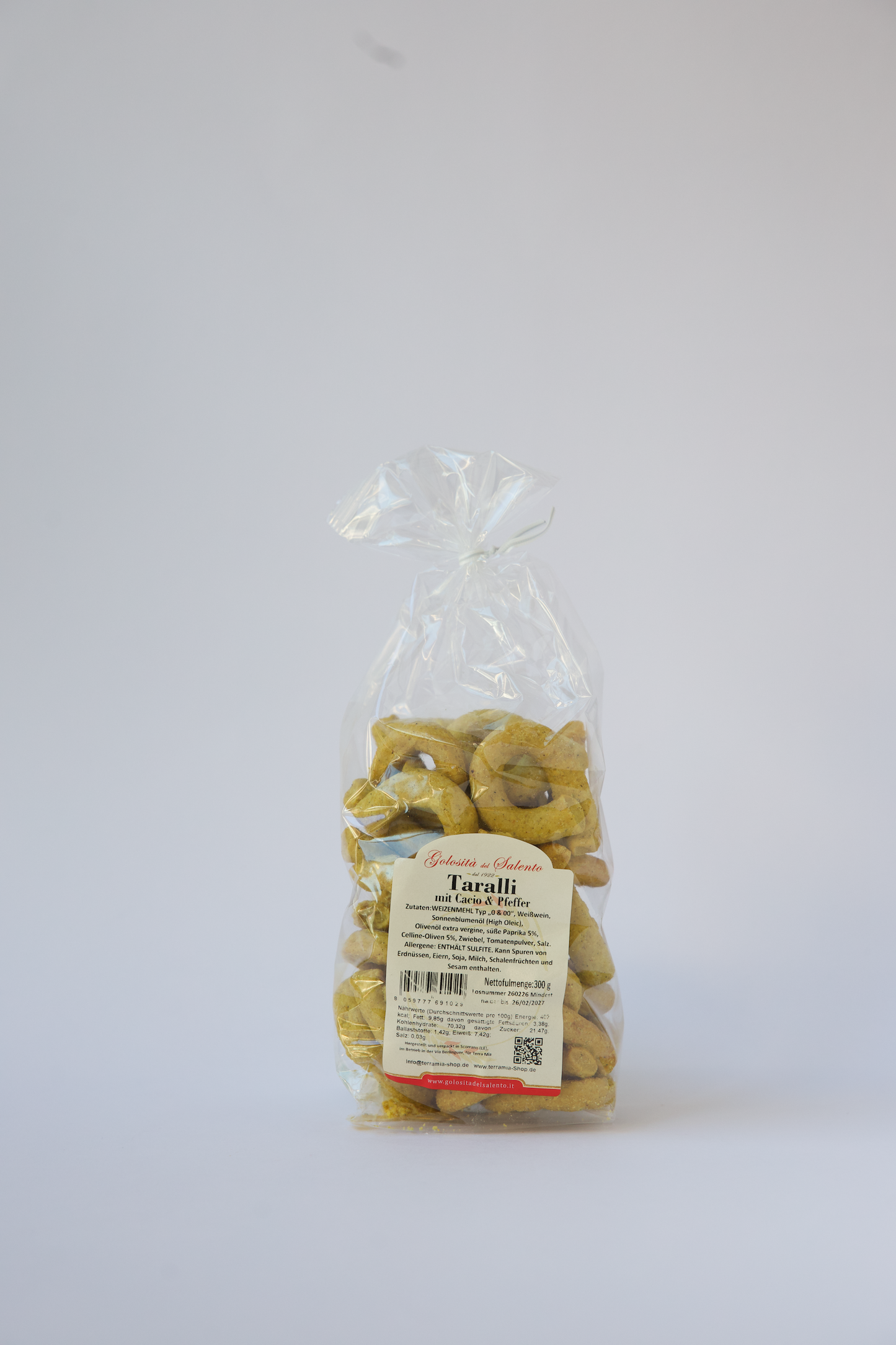 Taralli mit Käse & Pfeffer – Taralli Cacio e Pepe 300g – TERRA MIA