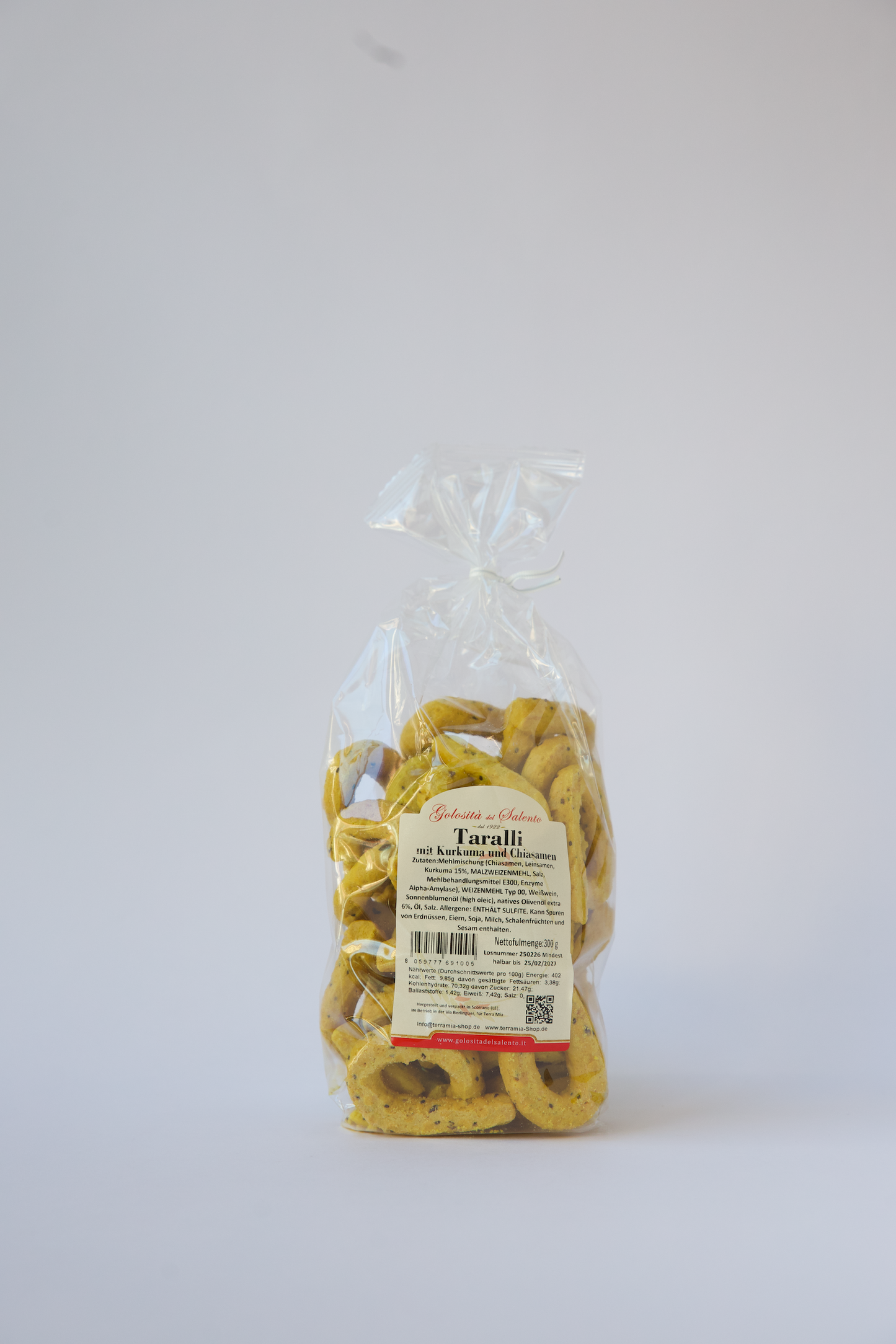 Taralli mit Kurkuma & Chiasamen 300g – TERRA MIA
