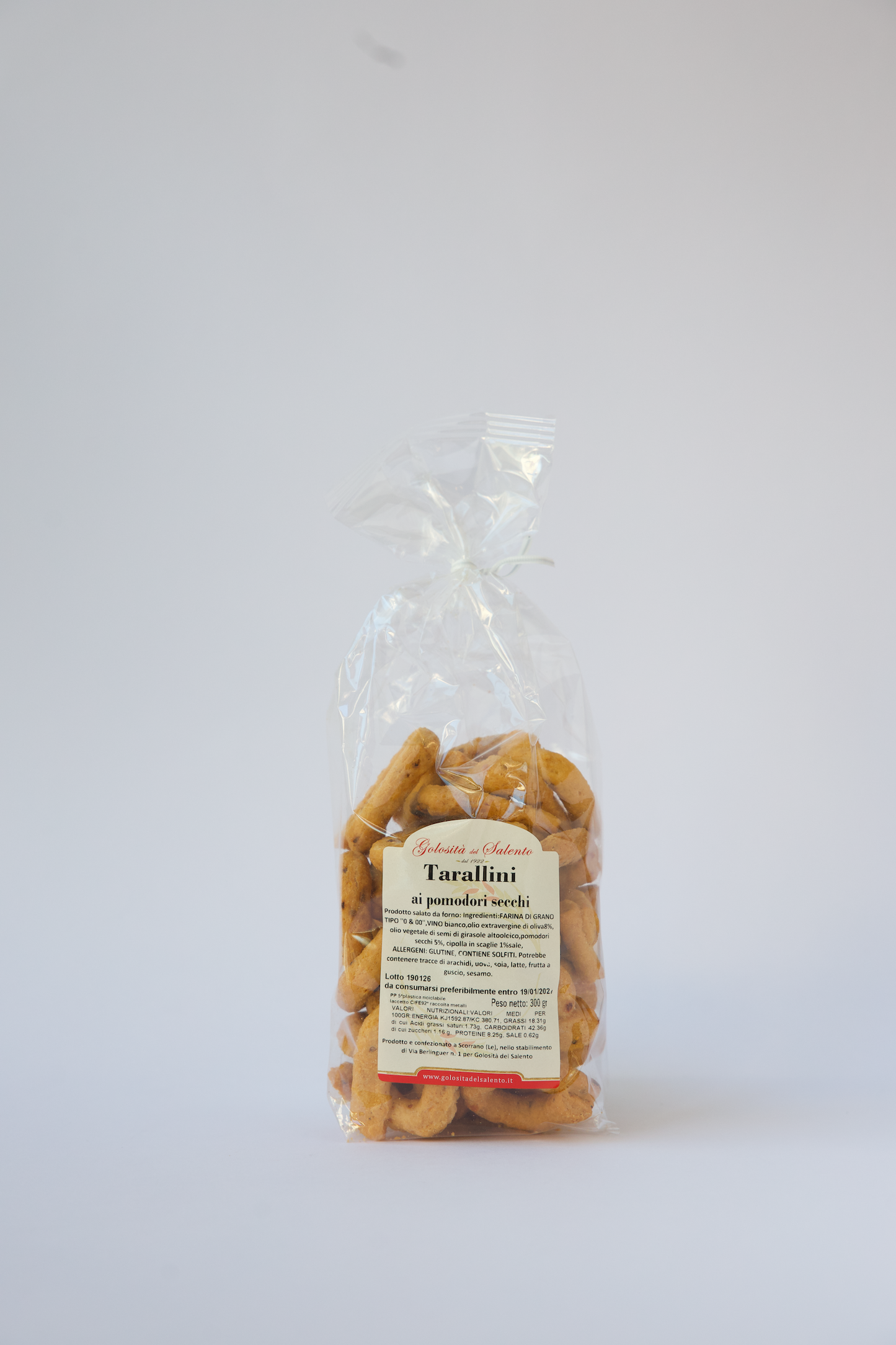 Taralli mit getrockneten Tomaten – Tarallini ai pomodori secchi 300g