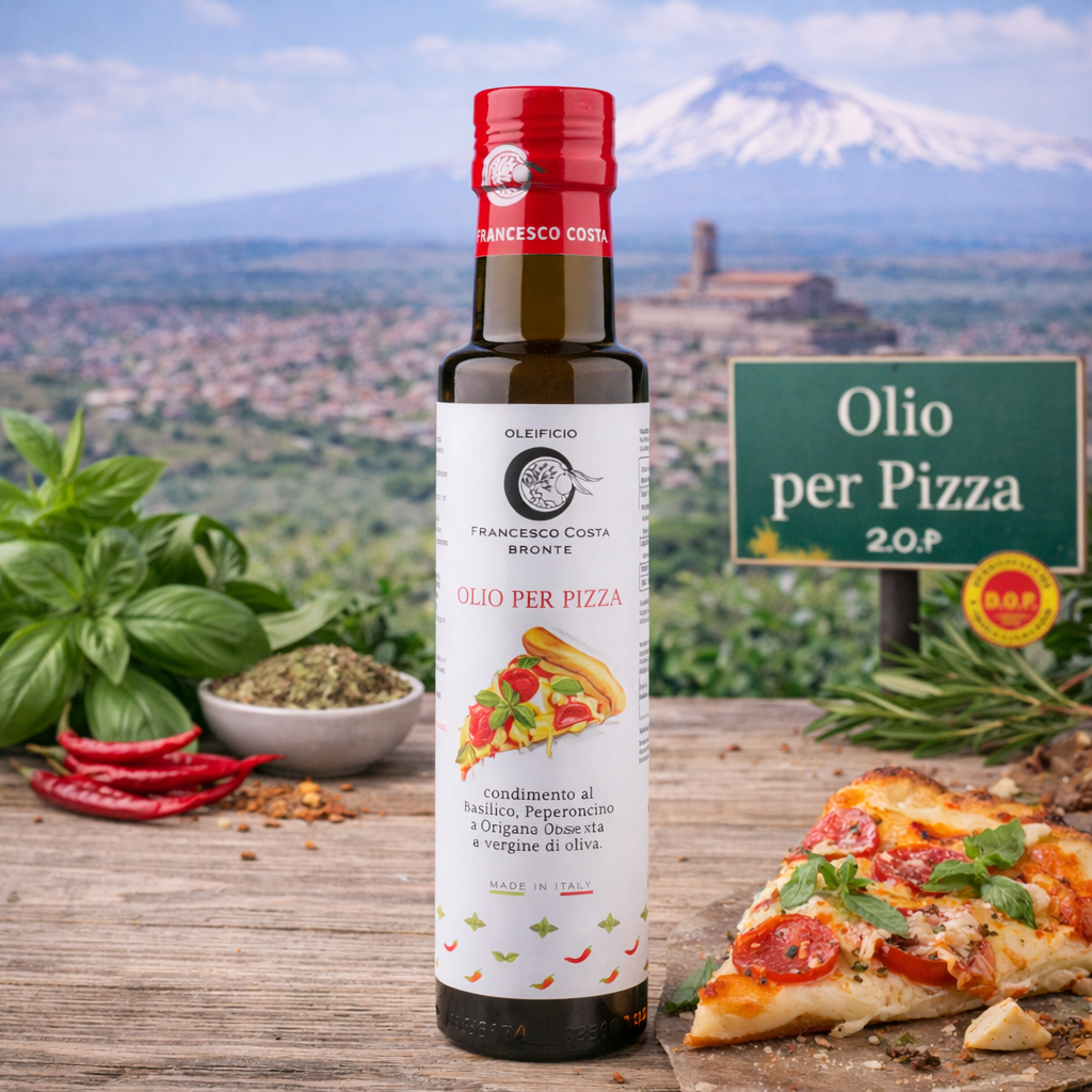 Olivenöl vom Ätna 250 ml – Kräutermix Per Pizza – Pizzichella, Sizilien