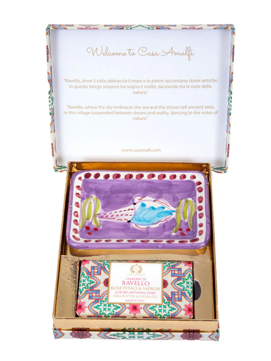 GIARDINI DI RAVELLO Gift Set Seife + Portasapone Seppia