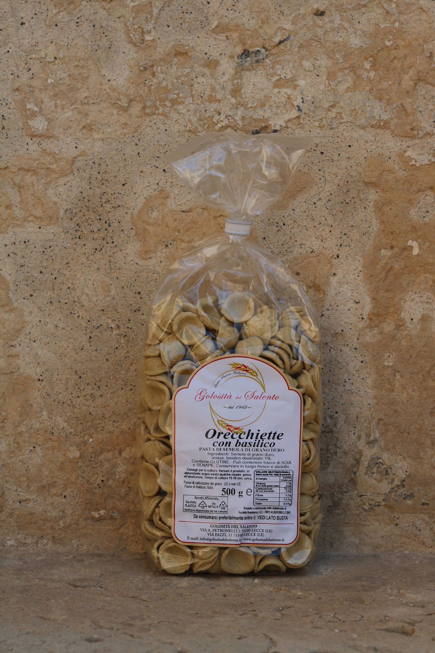 Orecchiette mit Basilikum - Orecchiette con basilico 500g