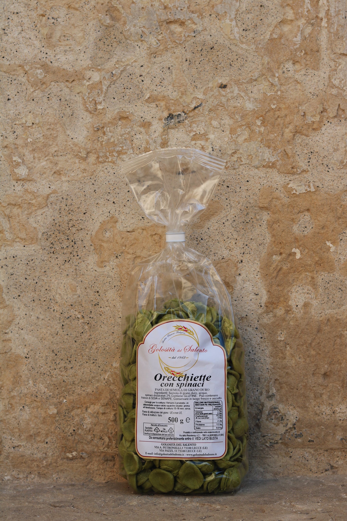 Orecchiette mit Spinat - Orechiette con spinaci 500g