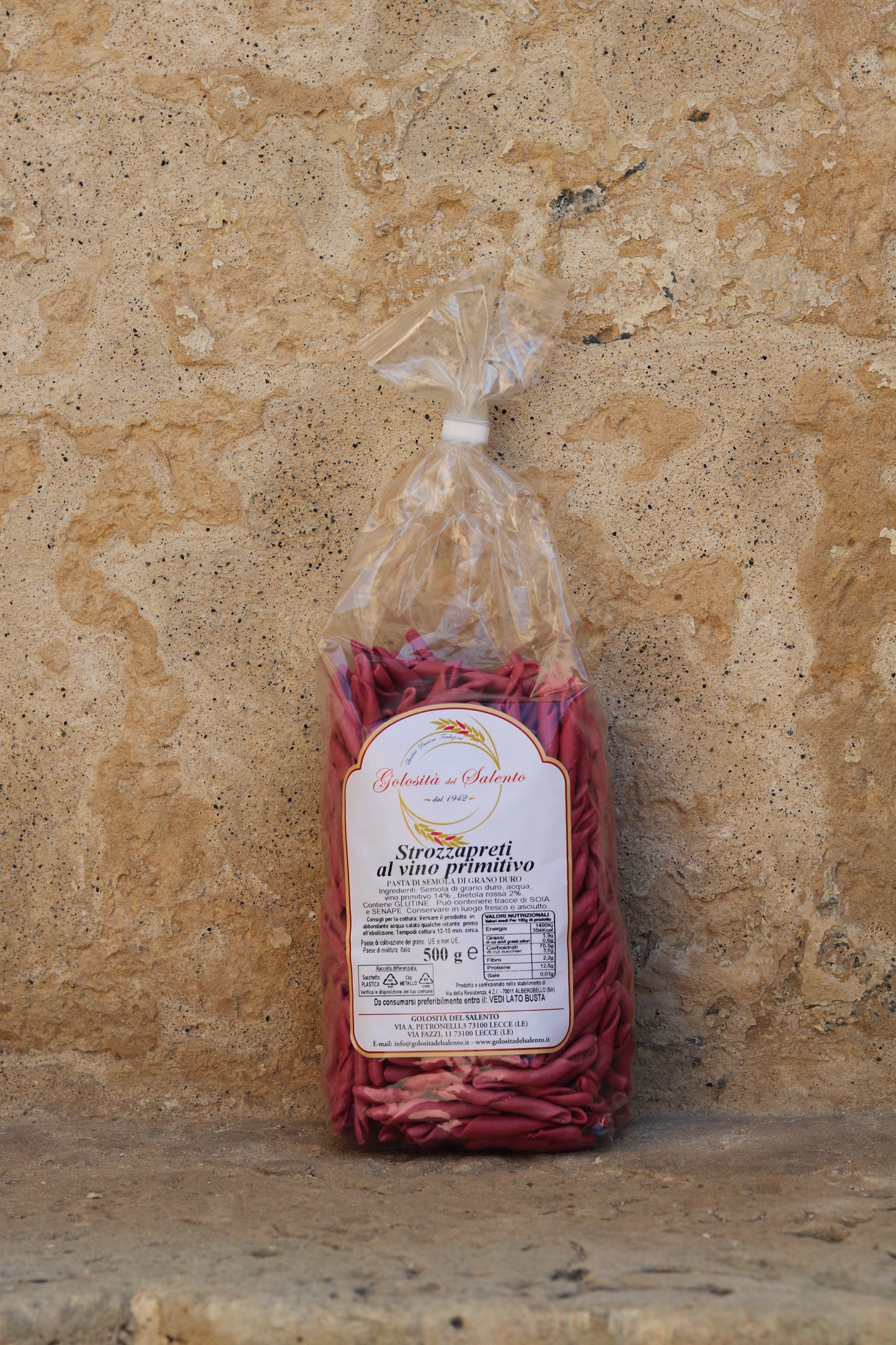 Strozzapreti al vino Primitivo 500g