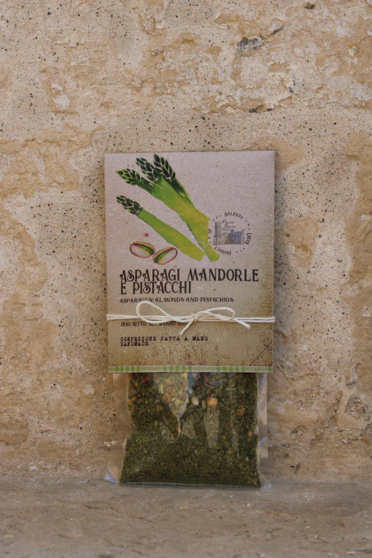 Pasta-Gewürzmischung Spargel mit Mandeln und Pistazien - Asparagi Mandorle e Pistacchi 100g