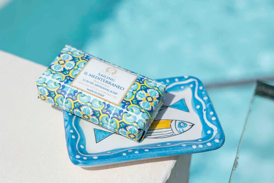 SAILING IL MEDITERRANEO Gift Set Seife + Portasapone Pesciolini