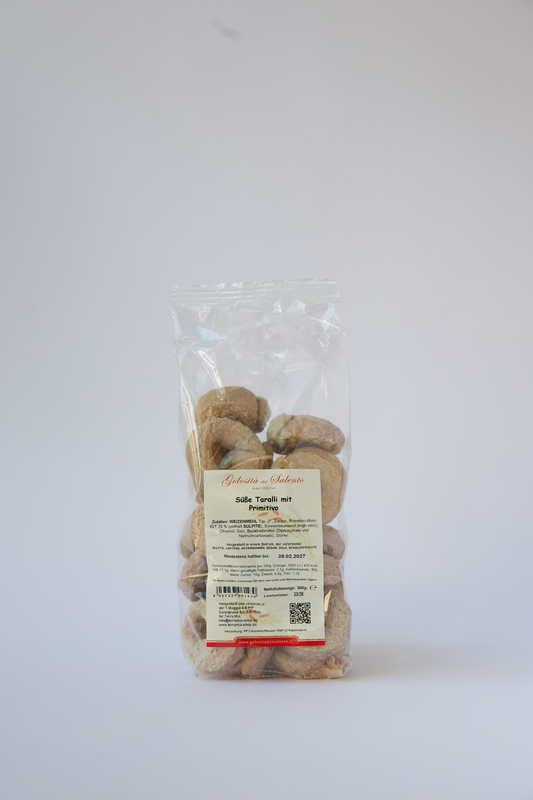 Süße Taralli mit Primitivo Wein – Taralli dolci Primitivo 300g
