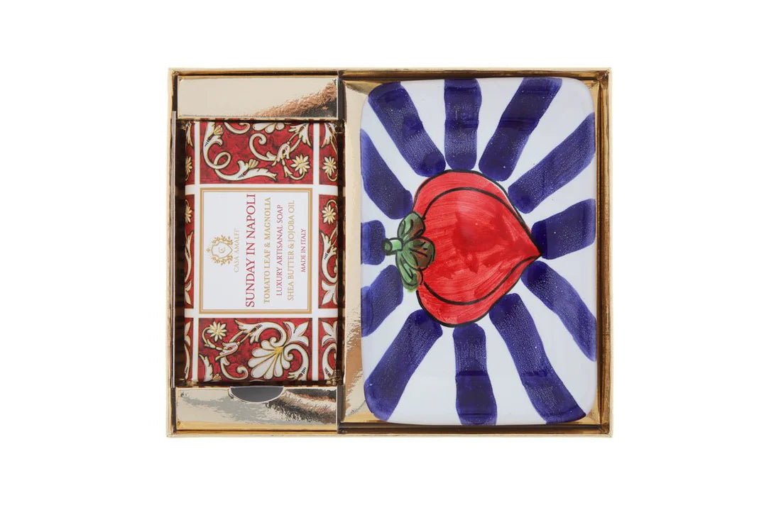 SUNDAY IN NAPOLI Gift Set Seife + Portasapone Pomodoro