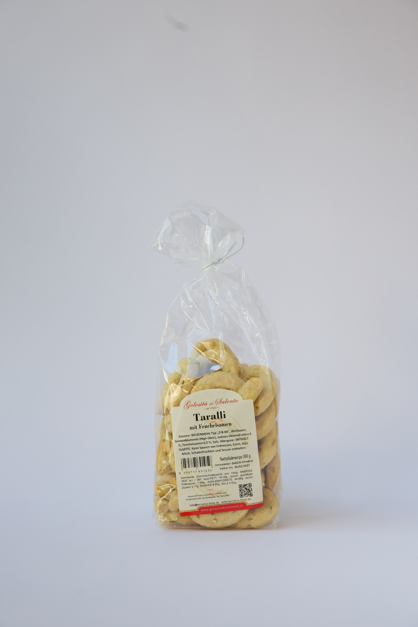 Taralli mit Fenchel - Taralli al finocchio 300 g