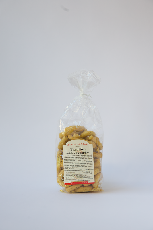 Taralli mit Kartoffeln und Rosmarin - Taralli patate e rosmarino 300g