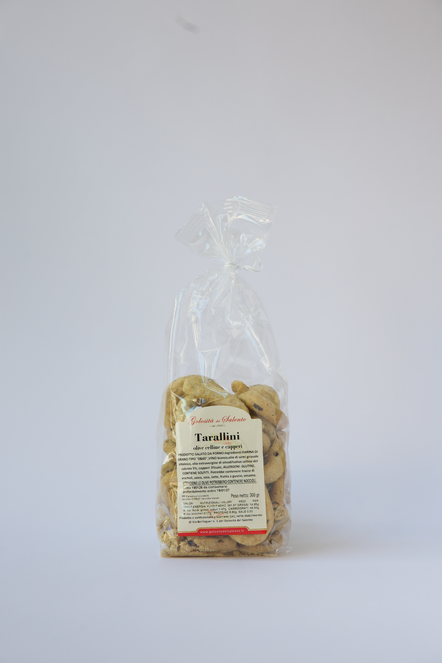 Taralli mit Oliven & Kapern – olive leccine e capperi 300g